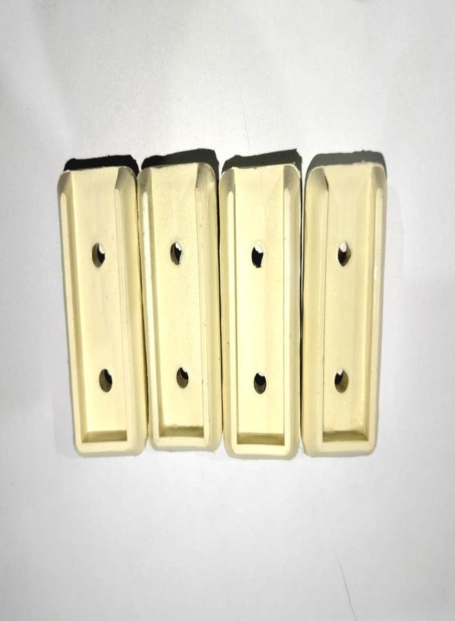 AVRIAN Sofa Shoe Guard, PVC Buffer for Wood Furniture, Floor Protector, Wood Furniture Edge & Corner safty, Computer Dining Study & Coffee Table Leg Cups/Pads, Computer Table Bush. (White) Pack of 4 pcs. - Image 1